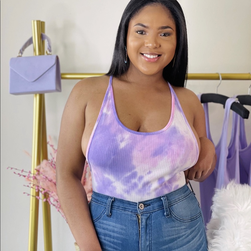 Tie Dye Open Back Bodysuit